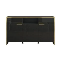 Glam 57" Sideboard - Black -Gourmet Interiors 9fe55006 52e7 4019 912f 6485b379763f