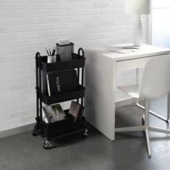 Organize It All Rolling Multifunctional Storage Cart - 3 Tier 14 Organize It All Rolling Multifunctional Storage Cart - 3 Tier -Gourmet Interiors 9ff8c6e6 7790 48e7 ada5 d0fffd11370d
