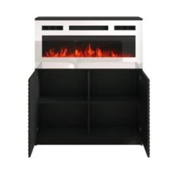 Carla 01 WH-EF Electric Fireplace Sideboard - Black 22 Carla 01 WH-EF Electric Fireplace Sideboard - Black -Gourmet Interiors a03228af 7f8d 4e94 a204 98a0a386158b