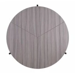 Somette Round Foldaway Dining Table - Grey Oak Veneer -Gourmet Interiors a0413ea3 ed7c 4da3 b344 4eabb9916ea1