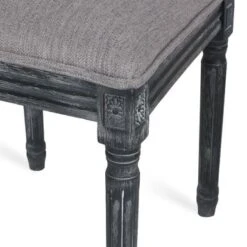 Regina French Country Wood And Cane Upholstered Dining Chair (Set Of 6) By Christopher Knight Home - Black + Gray -Gourmet Interiors a0d6ee17 0f40 4921 8d44 e510f67355b1