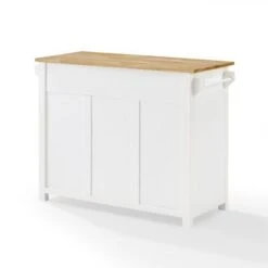 Laurel Kitchen Island/Cart - 18"x42"x32.63" - Portable - White - Wood -Gourmet Interiors a0e6cbb3 4ac2 45df 89f1 b968c8c355a5