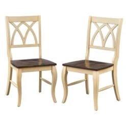 Lifestorey Montauk Solid Wood Dining Chair - Antique White/Oak - Set Of 2 14 Lifestorey Montauk Solid Wood Dining Chair - Antique White/Oak - Set Of 2 -Gourmet Interiors a185de47 c2f5 473c 9030 83905dfa4025