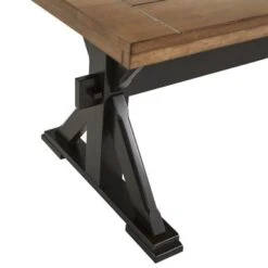 Eleanor 78-inch Oak Dining Table With X-base By INSPIRE Q Classic - Oak Top With Berry Red Base -Gourmet Interiors a2bd9b92 11c5 4152 9f69 e22f4f502c5d