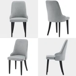 Mcombo Dining Chairs Sets Of 2, Modern Mid-Century Accent Side Chairs For Dining, Living Room, Kitchen - N/A - Black -Gourmet Interiors a322a8c4 c51c 4da2 b666 57ef2c45b537