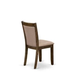 East West Furniture Dining Table Set - A Kitchen Table And Linen Fabric Dining Chairs With High Back (Pieces Option) - F2MZ7-716 -Gourmet Interiors a388cb97 b25e 45b5 bf42 7e6b1e9bbc0f