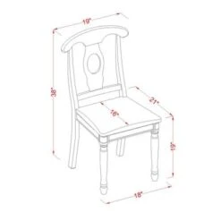 East West Furniture Kenley Napoleon-styled Black And Cherry Finish 2 Dining Chairs (Seat's Type Options) - KEC-BLK-LC -Gourmet Interiors a3891a99 c3d8 4632 93a8 ed268911e16f