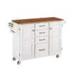 Copper Grove Pinehurst Island White Finish Cart - Kitchen Cart - Wood -Gourmet Interiors a421a2a9 f929 46dd af1b 6c09c032a784