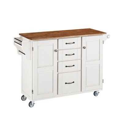 Copper Grove Pinehurst Island White Finish Cart - Kitchen Cart - Wood 3 Copper Grove Pinehurst Island White Finish Cart - Kitchen Cart - Wood