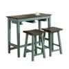 3 Piece Bar Table Set With Two Stools - Antique Teal, Gray -Gourmet Interiors a428d7c6 feab 484a 90f1 6ddeb543cf7b