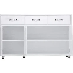 Merax 3-drawer Buffet Cabinet, Storage Sideboard - Grey -Gourmet Interiors a61bd61c ca00 451e b220 074a4013e3ea