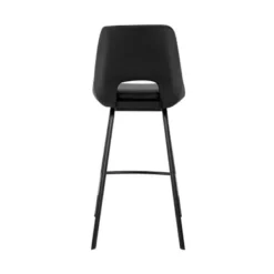 Carise Black Faux Leather And Black Metal Swivel 26" Counter Stool -Gourmet Interiors a61e71c6 0c2c 419f 8ae0 8c36c572bcf9