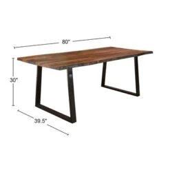 Rectangular Dining Table With Metal Base In Grey Sheessam And Black - Grey Sheessam And Black - Grey Sheessam And Black -Gourmet Interiors a64d7388 706a 4405 90a0 ca33436d2770