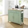 Savannah Wood Top Drop Leaf Kitchen Island/Cart - 30"d X 42"w X 37"h - Mint -Gourmet Interiors a730da39 ff4b 4923 862c ef35a3786460