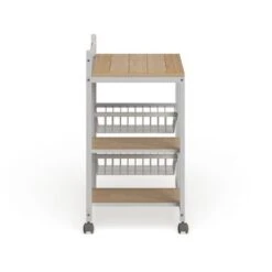 Coaster Furniture Kelvin Natural Brown And White 2-shelf Kitchen Cart - Microwave Cart - White - Wood 11 Coaster Furniture Kelvin Natural Brown And White 2-shelf Kitchen Cart - Microwave Cart - White - Wood -Gourmet Interiors a783b4f6 8b13 4148 bd16 1f86db8d695d