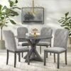 Simple Living Ridgeland 5-Piece Dining Set - Charcoal Grey -Gourmet Interiors a78bda84 0c92 47ce 9158 74ef5a7c89f8