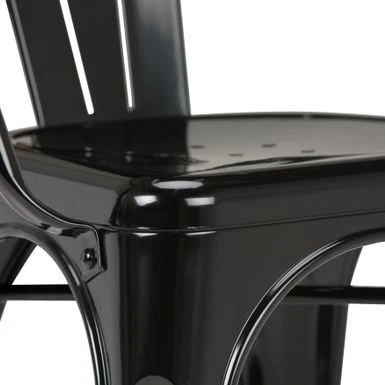 WYNDENHALL Elisse Industrial Metal Dining Arm Chair (Set Of 2), Fully Assembled - 20.6"w X 19.7"d X 28.3"h - Distressed Black And Silver 16 WYNDENHALL Elisse Industrial Metal Dining Arm Chair (Set Of 2), Fully Assembled - 20.6"w X 19.7"d X 28.3"h - Distressed Black And Silver - Image 14