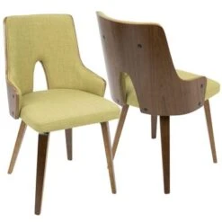 LumiSource Stella Mid-Century Modern Padded Dining/Accent Chair (Set Of 2) - Black Faux Leather/walnut -Gourmet Interiors a8e467f0 a61a 4bcc 8ced 5d655614d335