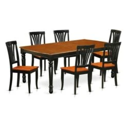 Kitchen Table Set - One Dover Dining Table And Kitchen Chairs - Black And Cherry Finish (Pieces & Seat Type Options) - DOAV9-BCH-W -Gourmet Interiors aa2a6581 39fb 47ee 88ce 89732b4e0c41