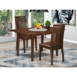 Wooden Dining Table Set - Butterfly Leaf Kitchen Dining Table And Dining Chairs (Color, Pieces & Seat Type Options) - NOIP5-LWH-W 36 Wooden Dining Table Set - Butterfly Leaf Kitchen Dining Table And Dining Chairs (Color, Pieces & Seat Type Options) - NOIP5-LWH-W -Gourmet Interiors aa3c0d3c bf81 4382 8b51 17d41c4a1f05