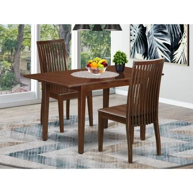 Wooden Dining Table Set - Butterfly Leaf Kitchen Dining Table And Dining Chairs (Color, Pieces & Seat Type Options) - NOIP5-LWH-W 17 Wooden Dining Table Set - Butterfly Leaf Kitchen Dining Table And Dining Chairs (Color, Pieces & Seat Type Options) - NOIP5-LWH-W - Image 15
