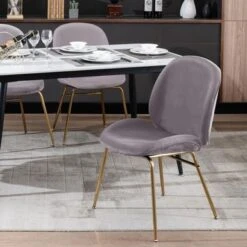 Porthos Home Cace Velvet Gold Leg Dining Chair - Blue -Gourmet Interiors aac818c2 f0c1 406e 937b c3bdcffcae28