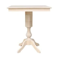 36" X 36" Square Top Pedestal Table - Unfinished - 35.9"H -Gourmet Interiors ab5cb75c 2384 40ee 8d0a 9b39f050fb43