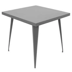 Austin Industrial Dining Table 32" X 32" - Austin Industrial Dining Table Silver -Gourmet Interiors ab6e4e83 c940 4a91 bea9 d2e67cab5fa1