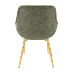 LeisureMod Markley Modern Leather Dining Armchair With Gold Metal Legs - Peacock Blue -Gourmet Interiors abe47b25 3b88 4b3e b2ad 6508df013786