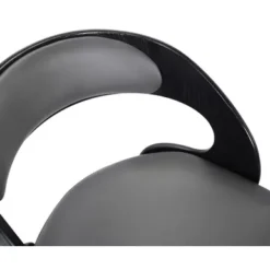 Shelly 26" Counter Height Swivel Grey Faux Leather And Black Wood Bar Stool -Gourmet Interiors ac79d4f9 1ad1 4be0 9cbc 0502ae20d563