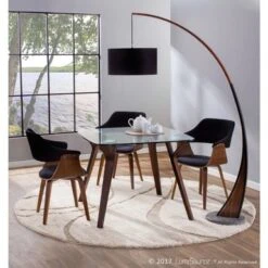 Folia Mid-century Modern Square Dining Table - Walnut -Gourmet Interiors ac7a4e73 6291 40ef 9f68 72c1117f2b1a