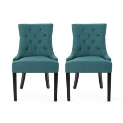 Cheney Contemporary Tufted Dining Chairs (Set Of 2) By Christopher Knight Home - 21.50" L X 25.00" W X 36.00" H - Deep Red/Dark Brown 30 Cheney Contemporary Tufted Dining Chairs (Set Of 2) By Christopher Knight Home - 21.50" L X 25.00" W X 36.00" H - Deep Red/Dark Brown -Gourmet Interiors ad2b03f3 0472 4bf3 ad86 7d149affc329