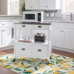 Schley Kitchen Cart White -Gourmet Interiors ad3f31fe d9c3 4af2 a9fc 119fbc2fcaad