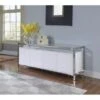 Somette Clear/Gloss White Modern Buffet - 19.69"W X 78.74"D X 31.1"H - 19.69"W X 78.74"D X 31.1"H - Clear/Gloss White -Gourmet Interiors ad406c61 4969 4ca9 b45b 4a0d9d8da76f