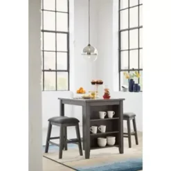 Gray Caitbrook Rectangular Dining Room Counter TBL Set(3/CN) -Gourmet Interiors ad7f22a4 25bd 4a28 8ec6 4df2d0e1abde