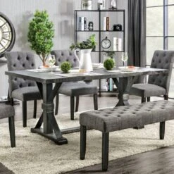 Metal And Wood Dining Table In Antique Black - Rectangular - Antique Black -Gourmet Interiors ad8c1803 3e9f 4588 b745 fd979d979ffd