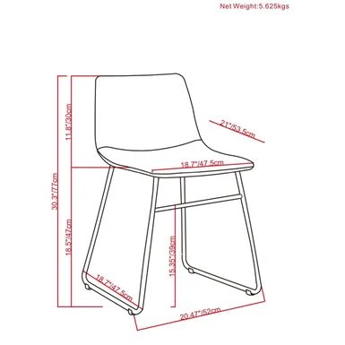 WyndenHall Adrienne Mid Century Modern Dining Chair (Set Of 2) - 21.26" D X 20.47" W X 30.31"H - Distressed Brown 13 WyndenHall Adrienne Mid Century Modern Dining Chair (Set Of 2) - 21.26" D X 20.47" W X 30.31"H - Distressed Brown - Image 11