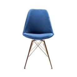 Porthos Home Alia Dining Chairs Set Of 2, Velvet And Gold Chrome Legs - Blue -Gourmet Interiors aee2c550 d20a 4ed3 a633 4fc5f0ad9774