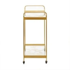 Gold Iron Contemporary Bar Cart 31 X 28 X 14 - 28 X 14 X 31 - Bronze -Gourmet Interiors af637f01 dcdb 4bbc 84be ce62a950b159