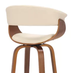 Julyssa 26" Counter Height Swivel Cream Faux Leather And Walnut Wood Bar Stool 19 Julyssa 26" Counter Height Swivel Cream Faux Leather And Walnut Wood Bar Stool -Gourmet Interiors afcc2814 6f8d 4af5 94a9 98f4c1e998fb