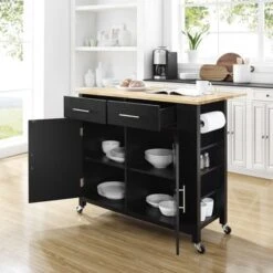 Savannah Wood Top Drop Leaf Kitchen Island/Cart - 30"d X 42"w X 37"h - Mint 24 Savannah Wood Top Drop Leaf Kitchen Island/Cart - 30"d X 42"w X 37"h - Mint -Gourmet Interiors afe73da0 9d50 4383 8cf3 637db154f0ce