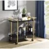 Alios Serving Cart With Gold Frame - Black With Gold Frame 1 Alios Serving Cart With Gold Frame - Black With Gold Frame -Gourmet Interiors b06dfc59 58f1 46cf af3c e3c9bc882d22