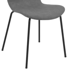 Gillian Modern Light Gray Fabric And Metal Dining Room Chairs - Set Of 2 -Gourmet Interiors b07d9670 4c2e 473f bcff 26dfc65a208f