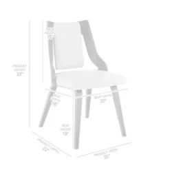 Aniston Gray Faux Leather And Walnut Wood Dining Chairs - Set Of 2 -Gourmet Interiors b0c11601 5798 43d5 a65c c59a94fa6b8a