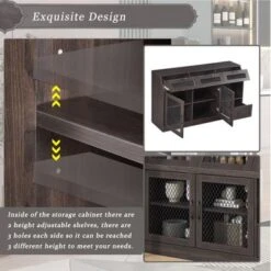 Nestfair Sideboard Multifunctional Buffet Cabinet With 4 Drawers And Adjustable Shelves - White 39 Nestfair Sideboard Multifunctional Buffet Cabinet With 4 Drawers And Adjustable Shelves - White -Gourmet Interiors b0c518ae 5610 486a 8469 f336dec67713