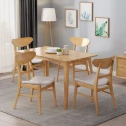 Idalia Mid-century Modern Dining Chairs (Set Of 4) By Christopher Knight Home - Dark Gray + Walnut -Gourmet Interiors b1dc111e 669e 41e5 adfa 8f9cc8ae26a2
