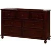 Wooden Dresser With Bun Feet, Dark Brown - Drawers - Brown - Wood -Gourmet Interiors b200c4a7 7620 4fdd 887f 8672f72a9566
