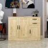 Nestfair Modern Wood Buffet Sideboard Console Table With 2 Doors - Oak -Gourmet Interiors b23bb9d4 90ba 4421 ad08 9fa815d599a1