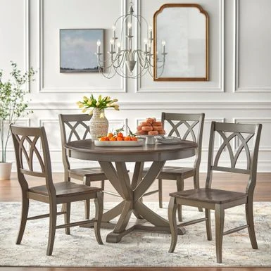 Lifestorey Montauk Solid Wood Dining Chair - Antique White/Oak - Set Of 2 12 Lifestorey Montauk Solid Wood Dining Chair - Antique White/Oak - Set Of 2 - Image 10