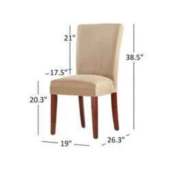 Parson Classic Upholstered Dining Chair (Set Of 2) By INSPIRE Q Bold - Red Microfiber -Gourmet Interiors b2a85c9a 2fd9 4346 9f55 3c1224ba369f